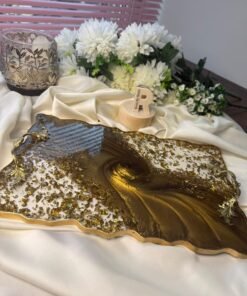 Golden Resin Tray Golden Resin Tray