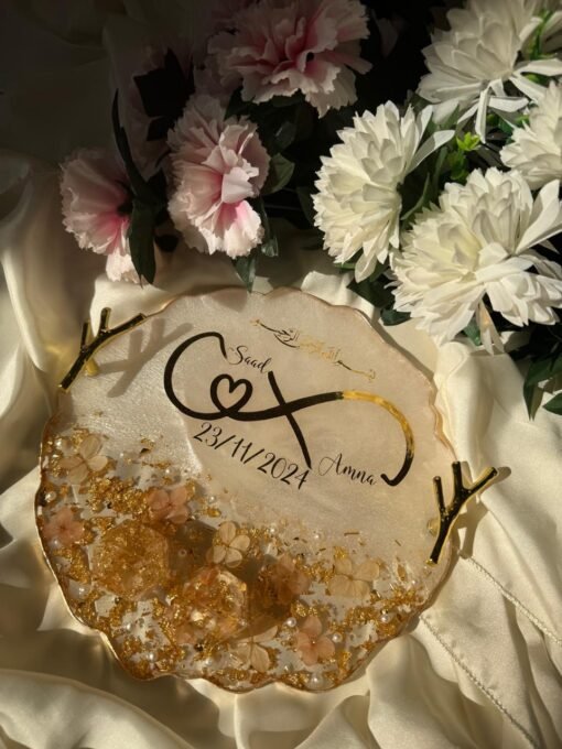 Golden Resin Engagement Tray Golden Resin Engagement Tray