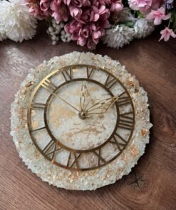 Golden Resin Wall Clock Golden Resin Wall Clock