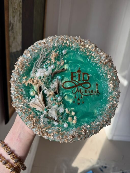 WhatsApp Image 2025-05-14 at 21.15.31_31076d68 Eid Mubarak Green Resin Coasters – Luxe Festive Touch