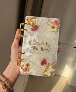 Personalized Resin Notebook – Floral Keepsake Journal