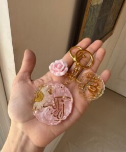 Pink Resin Keychain