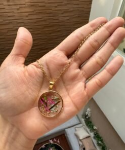 Handcrafted Floral Resin Pendant Necklace