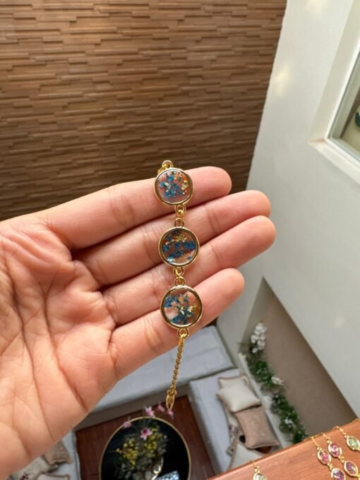 Ocean Bloom Resin Charm Bracelet